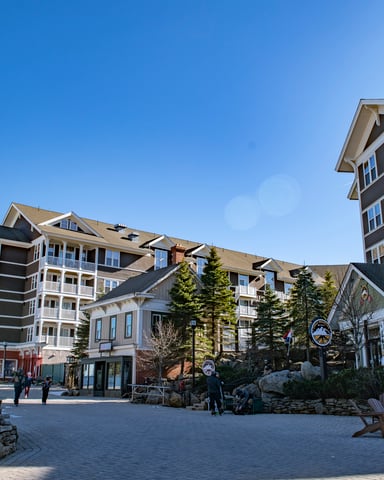 Snowshoe Mountain village in winter