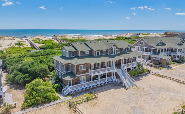 The Hemingway estate from the beach, Corolla 4x4 OBX